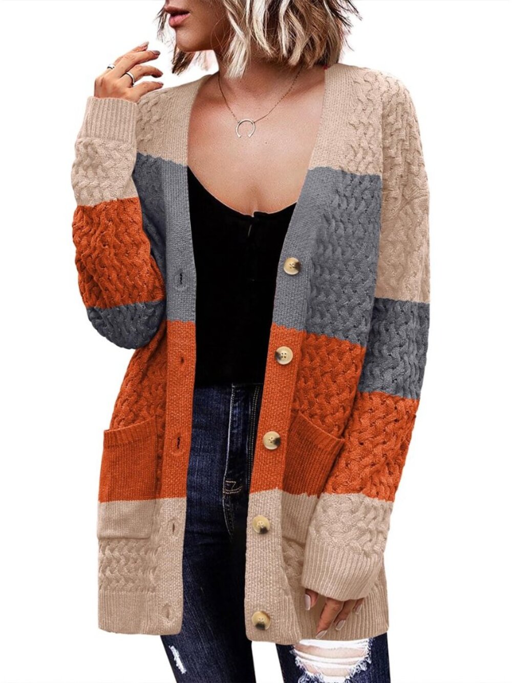 Cardigan Sweaters for Women Long Sleeve Fall Clothes Button Down Top
